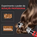 Escova Rotativa Giratória 110V - Escova Térmica Profissional com Cabo Giratório 360 Graus