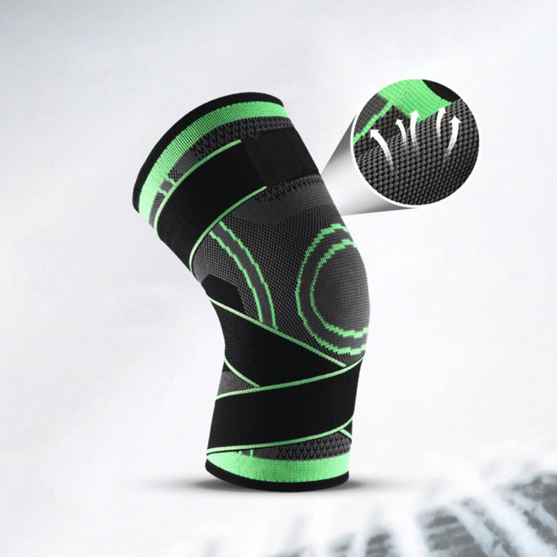 Joelheira de Compressão Faixa Dupla -  Ajustavel Compressao Para Jogadores Futsal Tennis