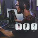 Microfone Gamer Condensador RGB - De Mesa Profissional Podcast Alta Sensibilidade Rbg USB