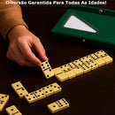 Dominó Profissional De Osso Estojo Com 28 Peças Dominó Luxo