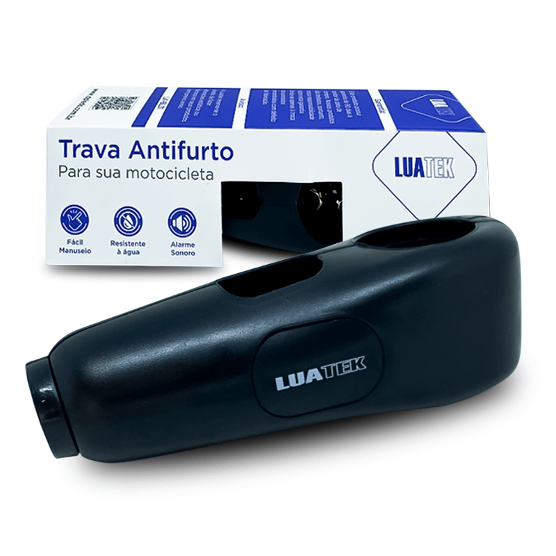 Trava Antifurto para Motocicleta - Com Aviso Sonoro Ante- Furto