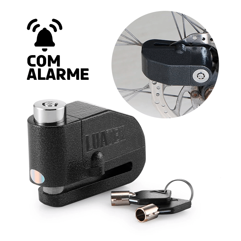 Cadeado Trava Disco Moto e Bike [Alarme]