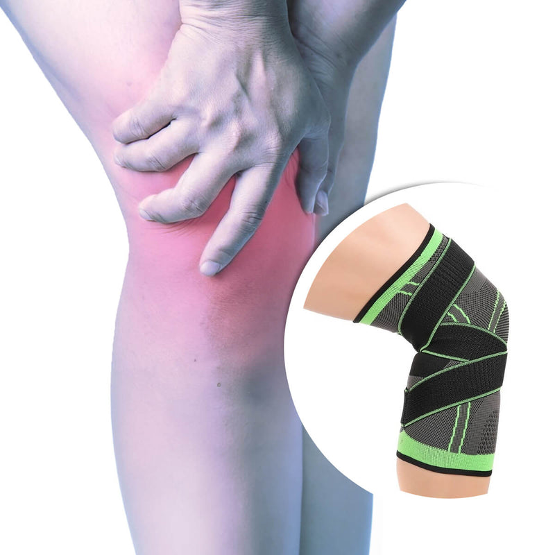 Joelheira de Compressão Faixa Dupla -  Ajustavel Compressao Para Jogadores Futsal Tennis