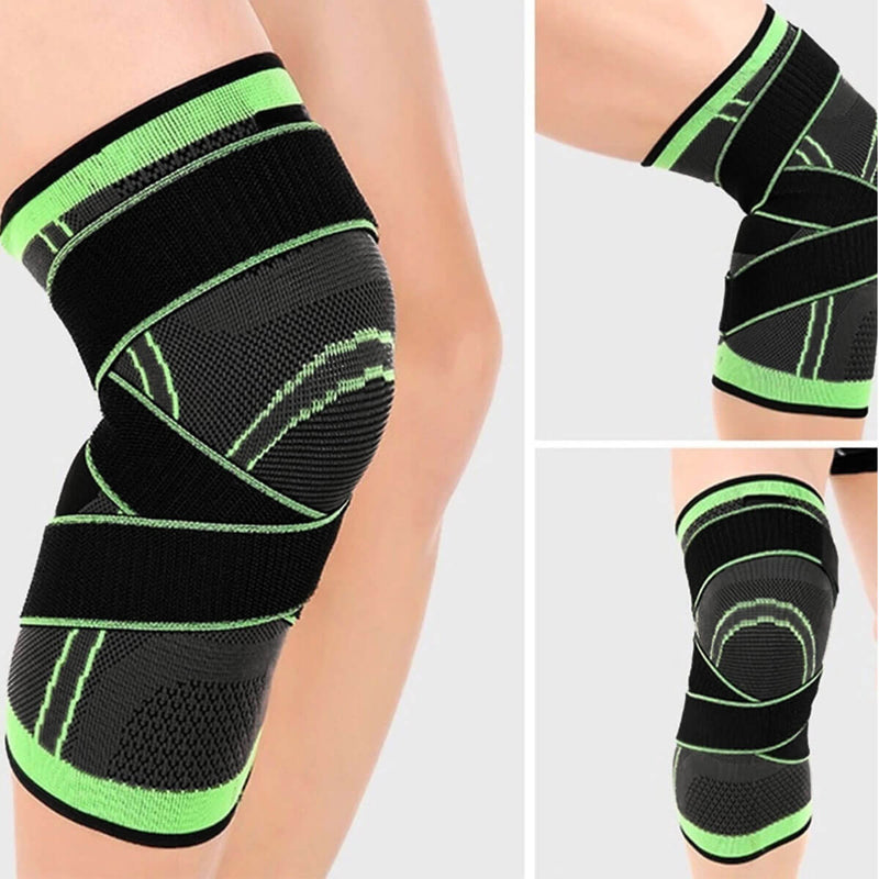 Joelheira de Compressão Faixa Dupla -  Ajustavel Compressao Para Jogadores Futsal Tennis