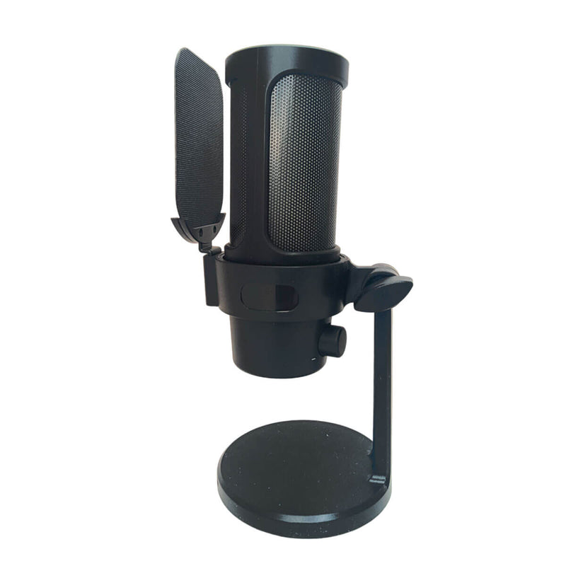 Microfone Gamer Condensador RGB - De Mesa Profissional Podcast Alta Sensibilidade Rbg USB