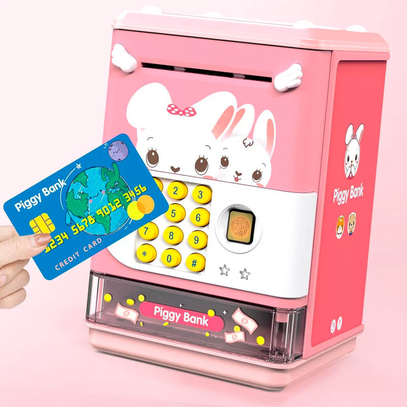 Cofrinho Digital Puxa Notas Digital Senha