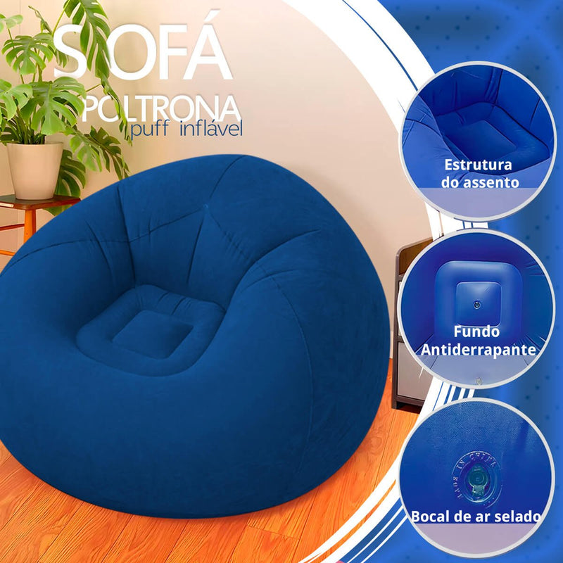 Sofá Poltrona Puff Inflável