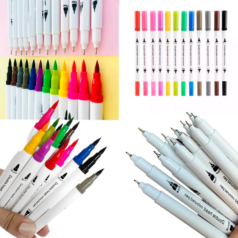 Kit Canetinha Hidrográfica Colorida [12 Cores]