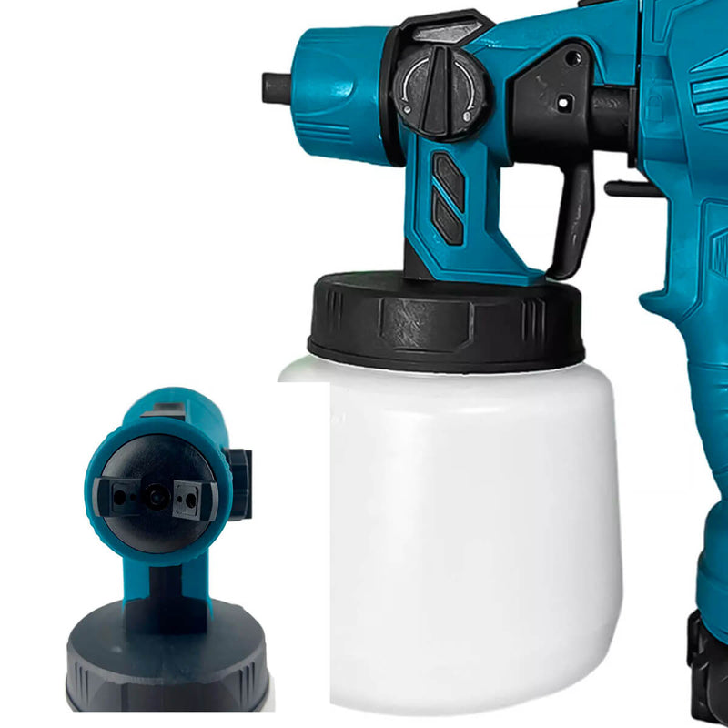 Pistola de Pintura e Pulverizadora Portátil [21V] - Eletrico Portatil 1000ml + 3 Bicos