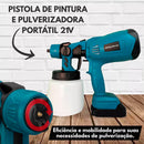 Pistola de Pintura e Pulverizadora Portátil [21V] - Eletrico Portatil 1000ml + 3 Bicos