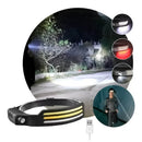 Lanterna de Cabeça LED [3 Fitas] -  LED 500 Lúmens com Sensor Inteligente