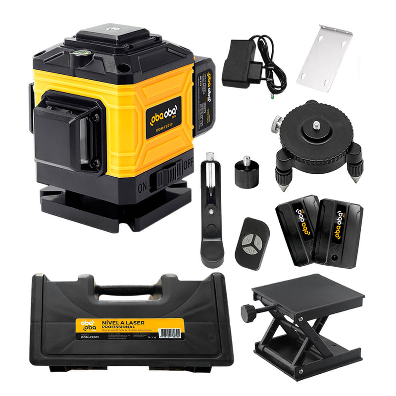 Nível a Laser Profissional 3D [12 Linhas] - Linha Cruzada 3D para Teto Parede e Chão