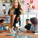 Kit Gravação Youtuber Live Tripé Led Microfone - Tripé 360 Graus