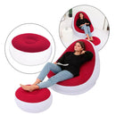 Sofá Poltrona Inflável com Puff