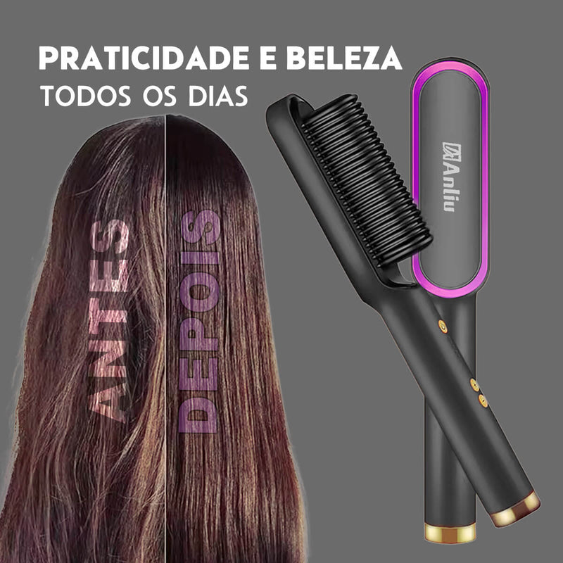 Escova Elétrica Alisadora - Escova com Controle de Temperatura