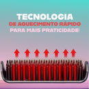 Escova Alisadora de Cabelo Sem Fio - Com Cabo USB e Design Portátil