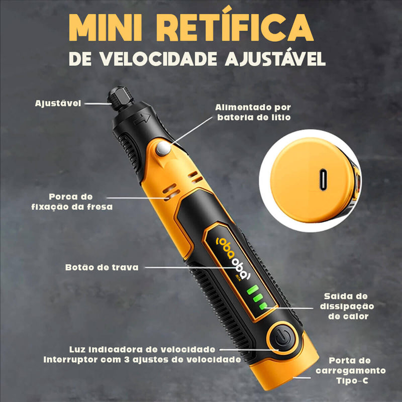 Mini Retífica Portátil Multifuncional Sem Fio [57 em 1]