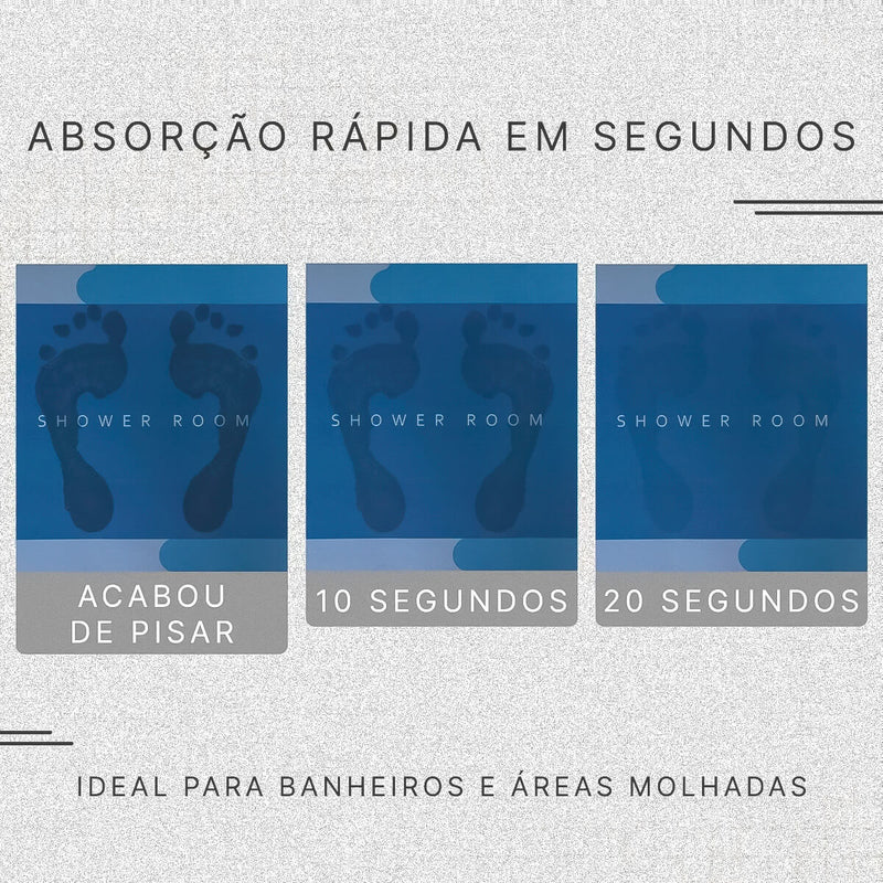 Tapete Mágico Banheiro Absorvente Antiderrapante