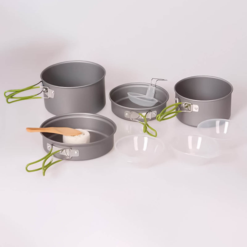 Conjunto de Panelas Camping Pesca [10 Peças]