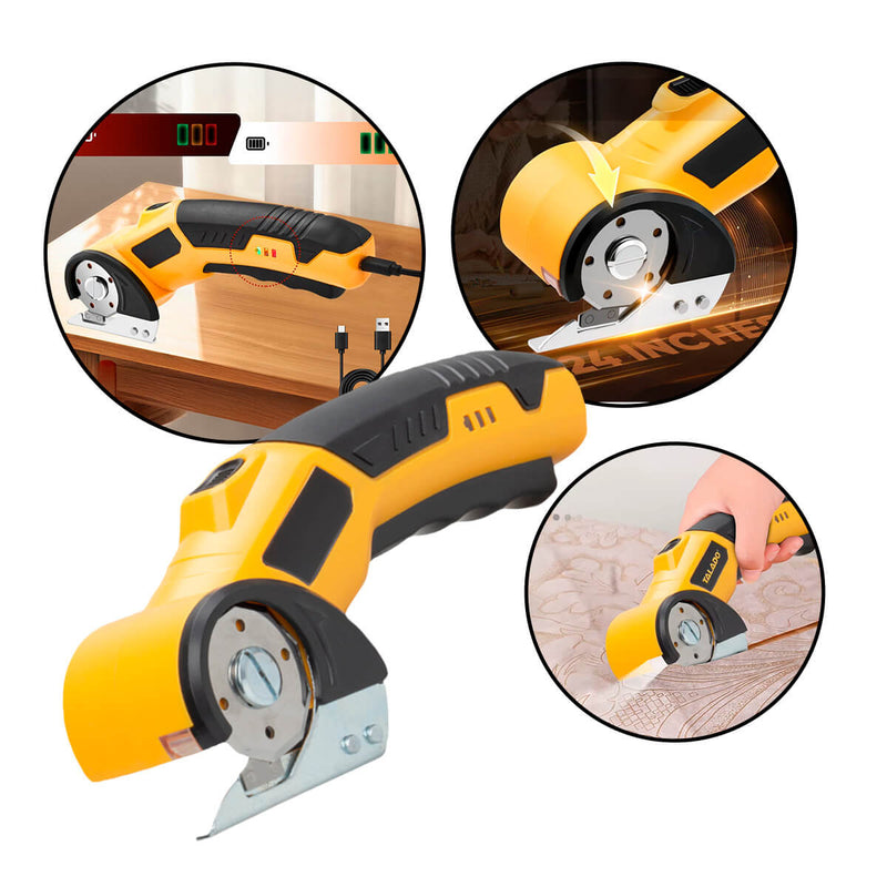 Tesoura Elétrica Cortador de Tecido Rotativo