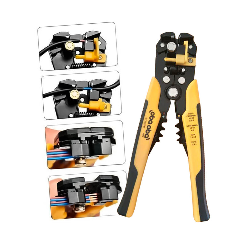 Alicate Desencapador de Fios e Crimpador Eletricista -  Automático para Fios de 0 2 a 6 mm2