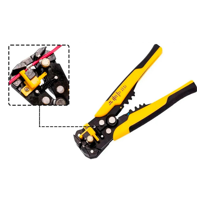 Alicate Desencapador de Fios e Crimpador Eletricista -  Automático para Fios de 0 2 a 6 mm2