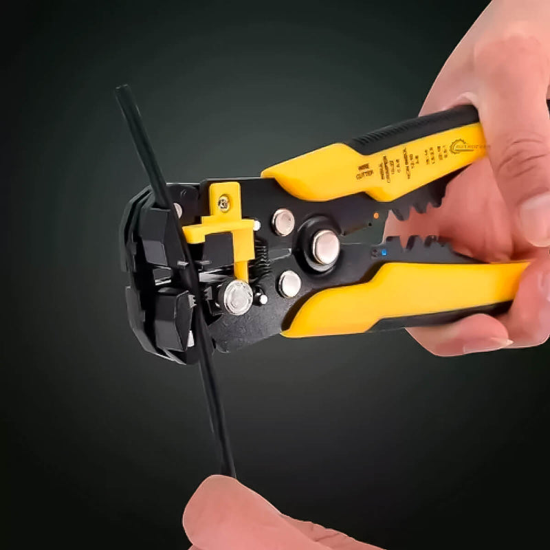 Alicate Desencapador de Fios e Crimpador Eletricista -  Automático para Fios de 0 2 a 6 mm2