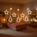 Cascata Led com Estrelas e Árvore de Natal Decoração [220v]