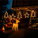 Cascata Led com Estrelas e Árvore de Natal Decoração [220v]