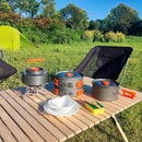 Conjunto de Panelas Camping Pesca - Kit Cozinha Portátil