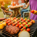 Kit Churrasco Espetos Garfo Espátula e Pegador [7 Peças]