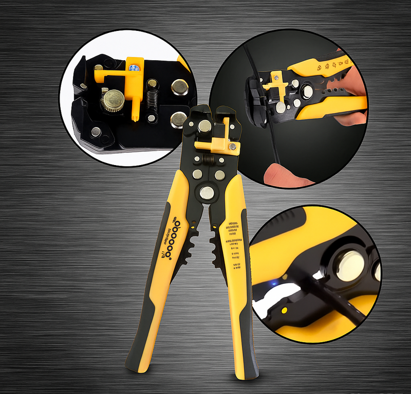 Alicate Desencapador de Fios e Crimpador Eletricista -  Automático para Fios de 0 2 a 6 mm2