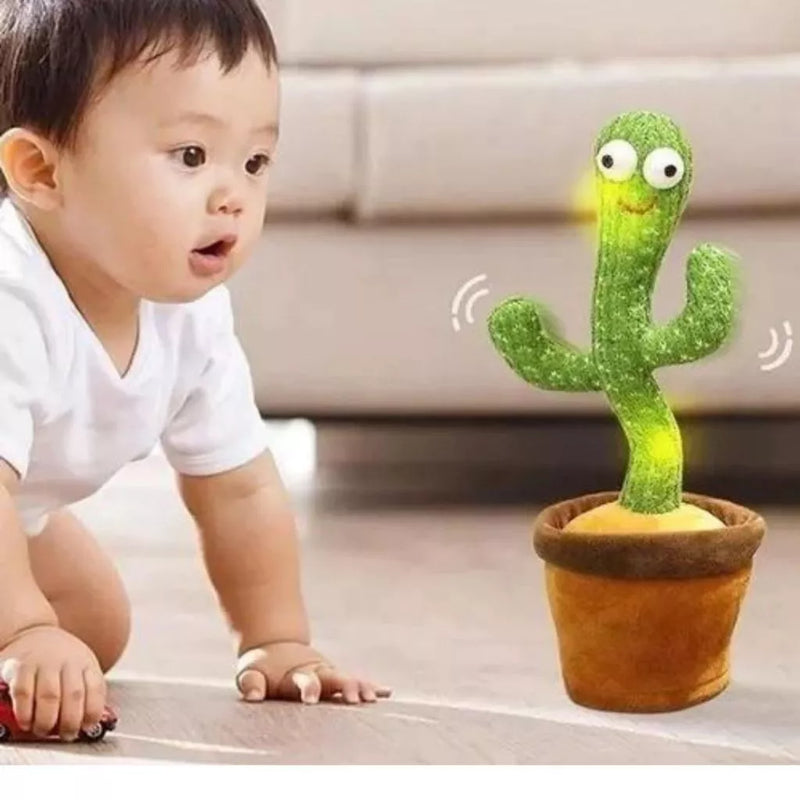 Cacto Dançante Falante [Grátis Roupa] -  Falante Toca Música Repete A Fala E Dança