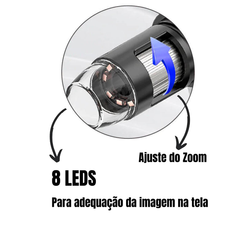 Microscópio Digital com Tela [4,3 Polegadas] -  Digital Display LCD  Zoom 1000X