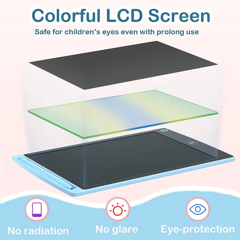 Lousa Mágica 8,5 Polegadas - Digital Grande Escrita Colorida