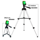 Kit Mini Nível Laser 20m com Tripé [2 Linhas] -Nível com suporte magnético