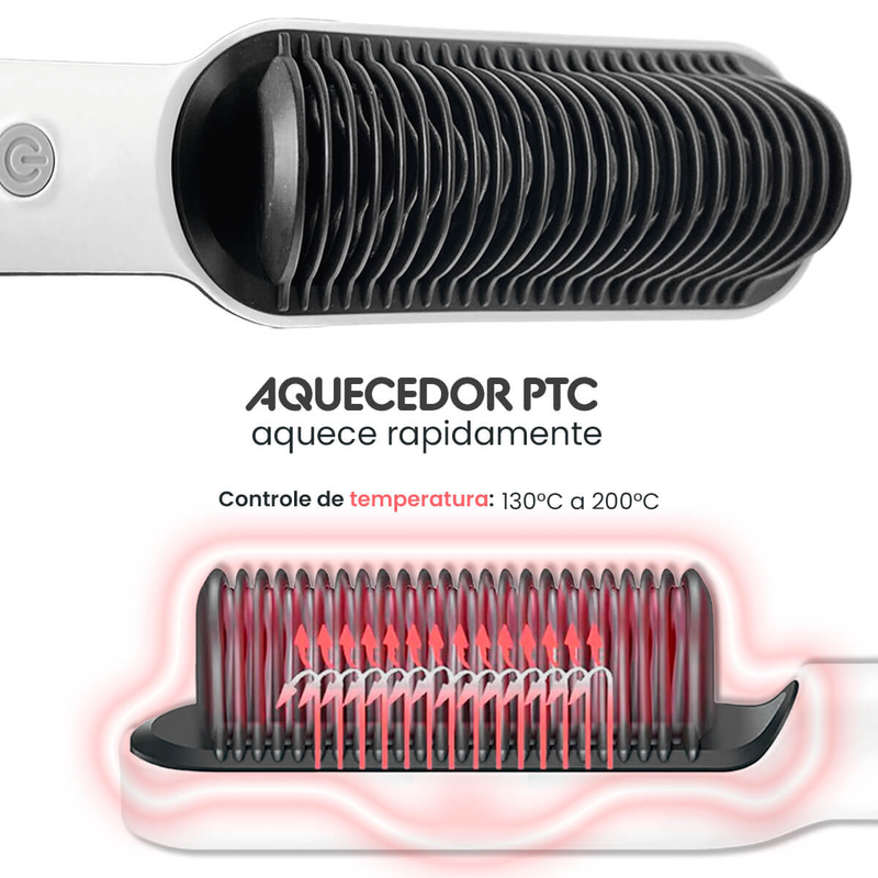 Escova Alisadora Bivolt - Com Controle De Temperatura