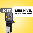 Kit Mini Nível Laser 20m com Tripé [2 Linhas] -Nível com suporte magnético